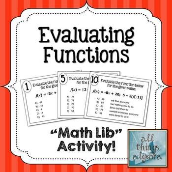 Evaluating Functions Independent Practice Worksheet Answers Key