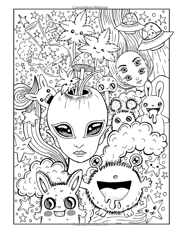 Hippie Stoner Coloring Pages