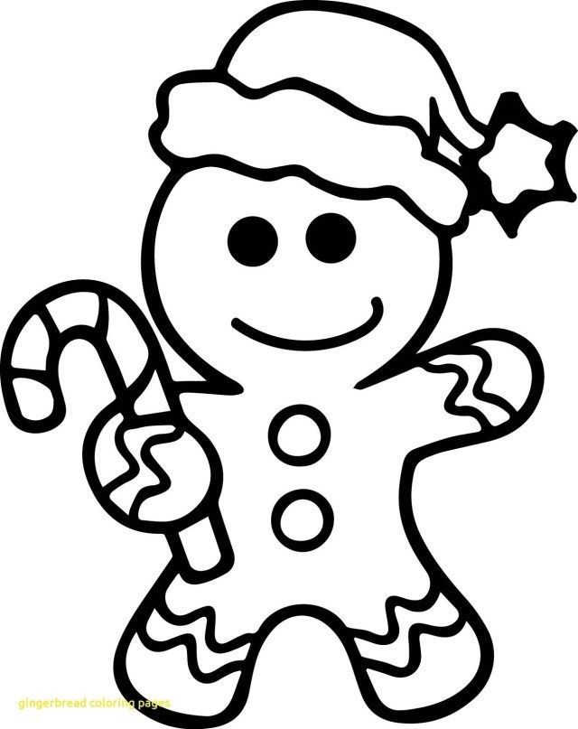 Gingerbread Cute Christmas Coloring Pages