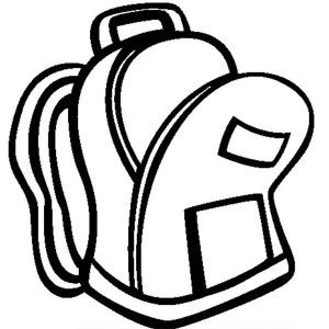 Open Backpack Coloring Page