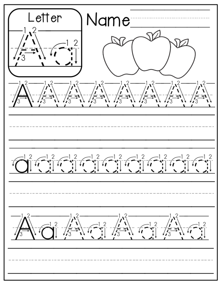 Preschool Alphabet Worksheets Az Pdf