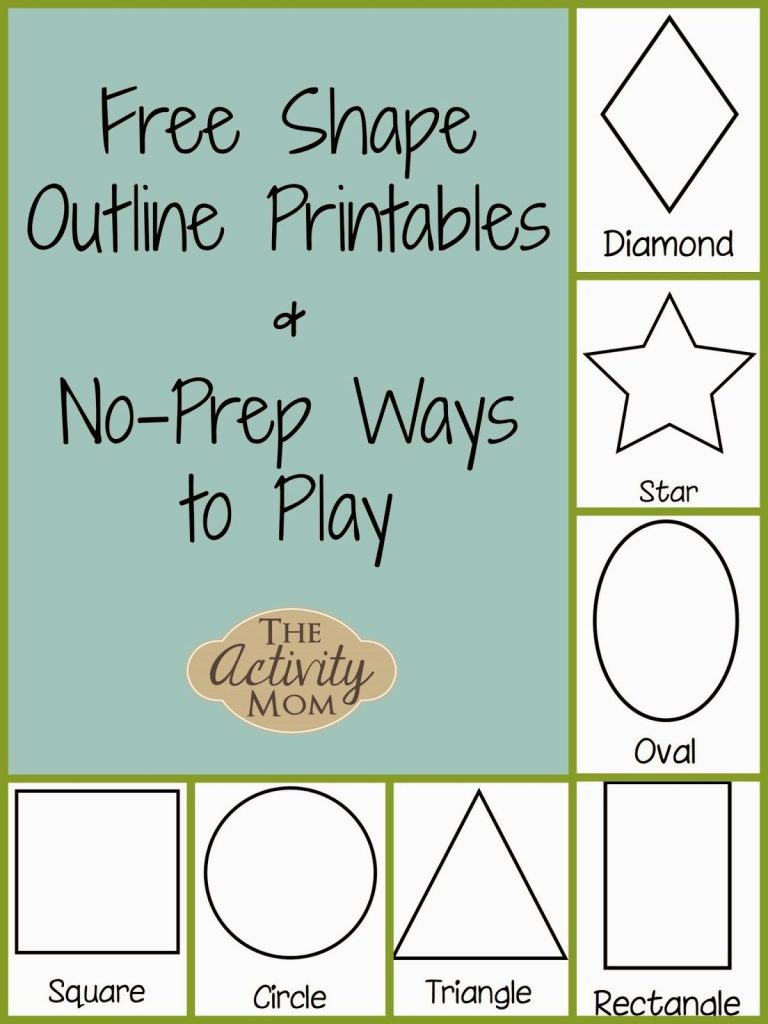 Printable Pictures Of Shapes For Preschoolers
