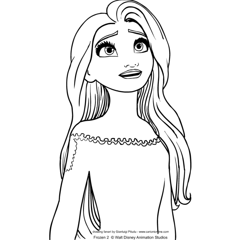 Cute Frozen 2 Coloring Pages For Kids
