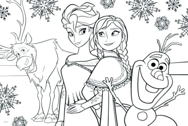 Toddler Frozen Coloring Pages Pdf