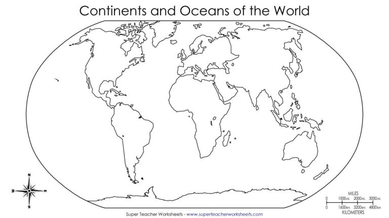 Super Teacher Worksheets Continents And Oceans