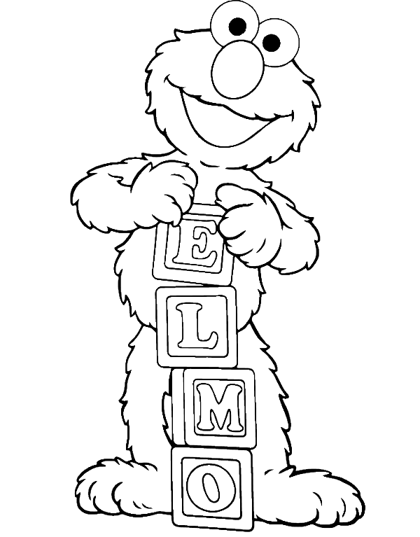 Elmo Coloring Pages For Kids