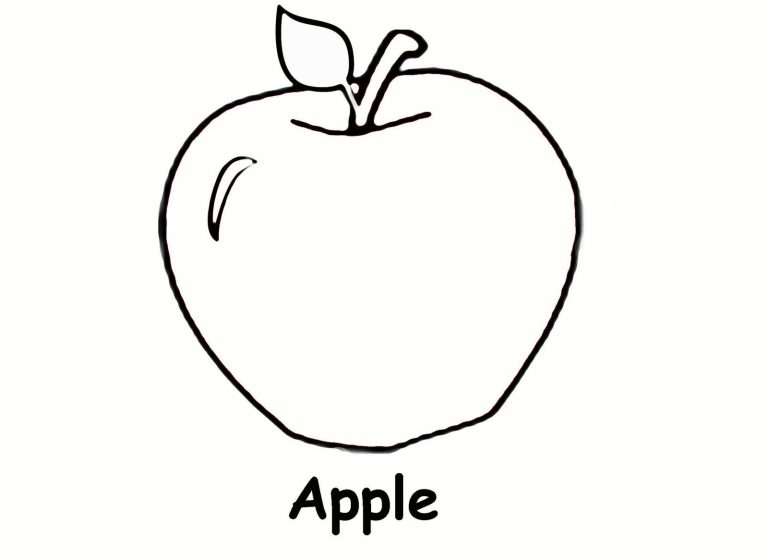 Apple Coloring Sheets For Toddlers