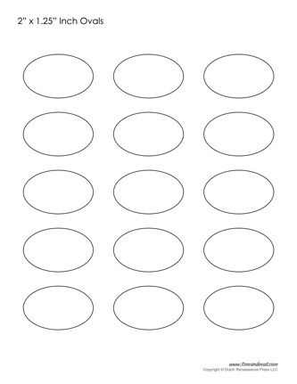 Printable Oval Shapes Templates