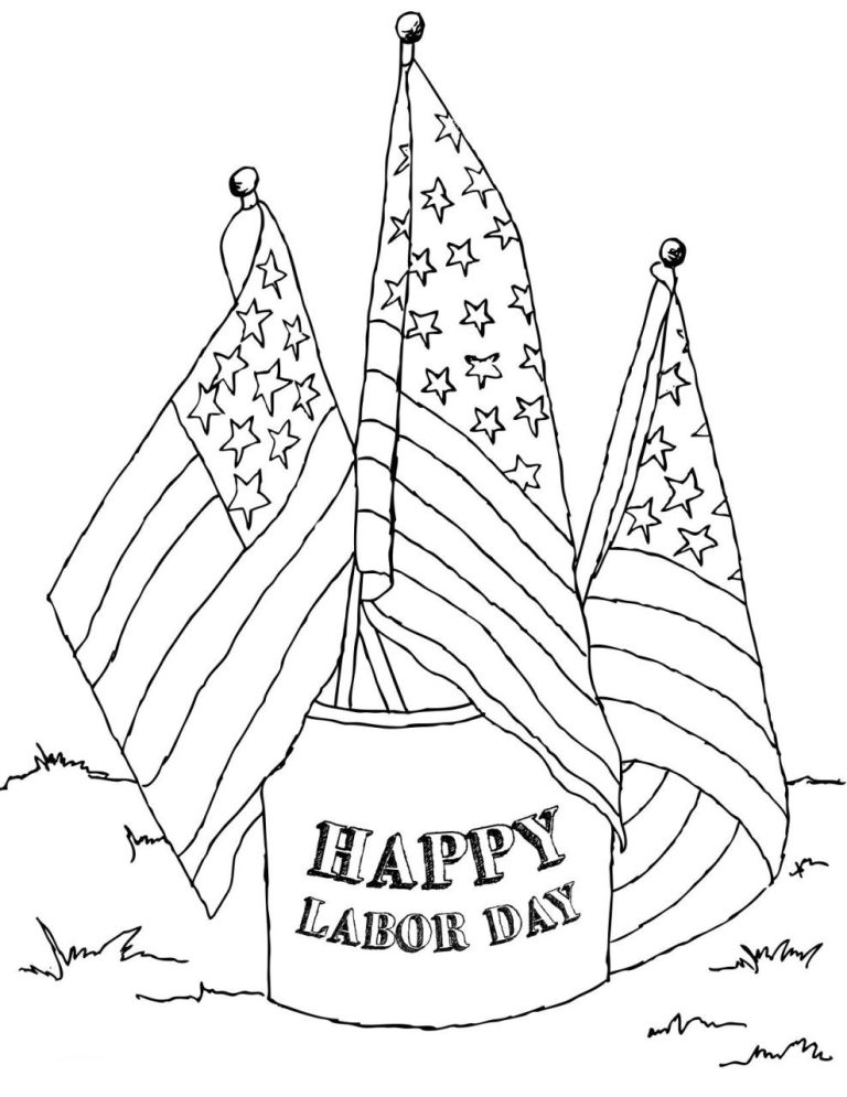 Preschool Labor Day Coloring Pages
