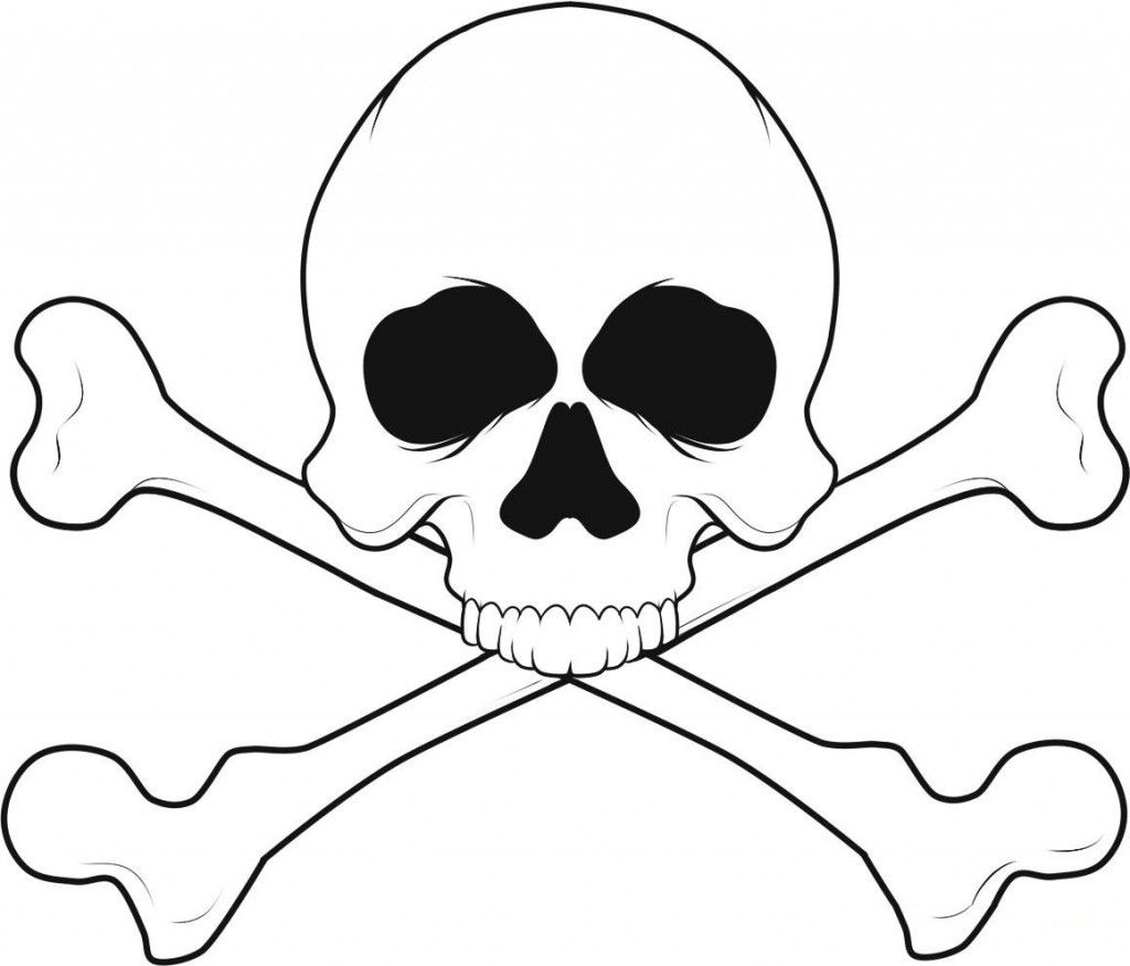 Easy Skull Colouring Pages