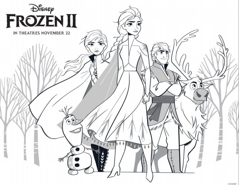 Elsa Frozen 2 Coloring Sheets