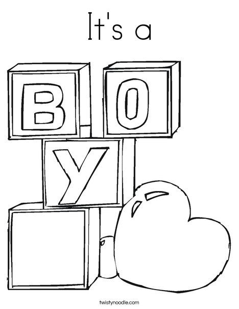 Baby Block Baby Shower Coloring Pages