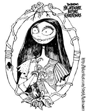 Nightmare Before Christmas Coloring Pages Hard