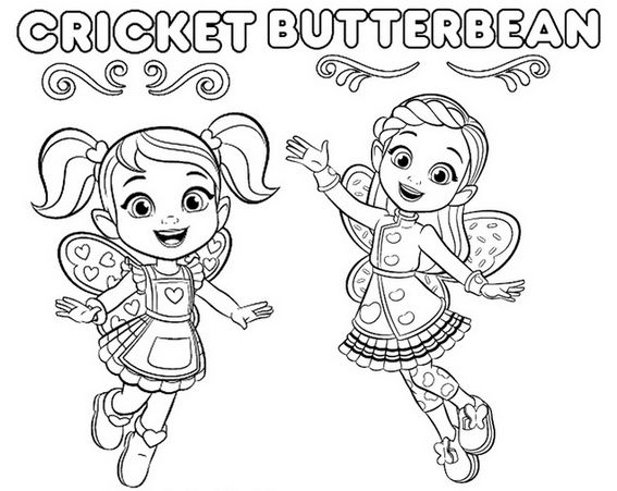 Butterbean Cafe Coloring Pages Cricket