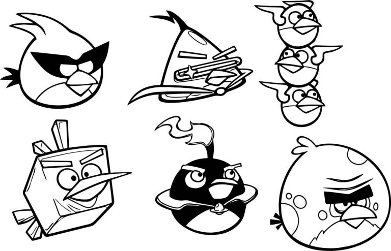 Angry Birds Coloring Sheets