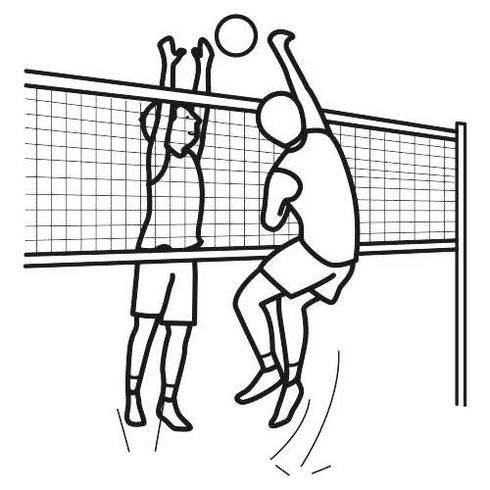 Cute Volleyball Coloring Pages