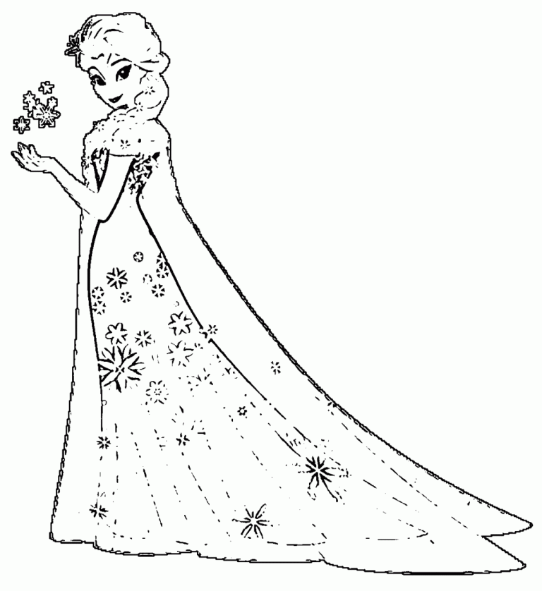 Frozen Queen Elsa Princess Coloring Pages