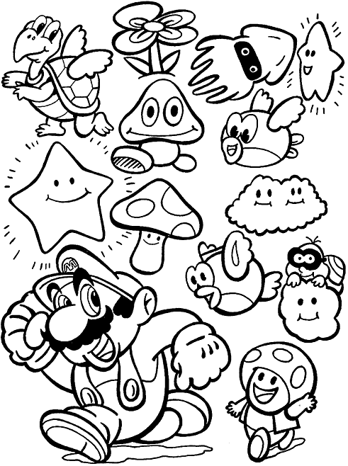 Paper Mario Pictures To Color