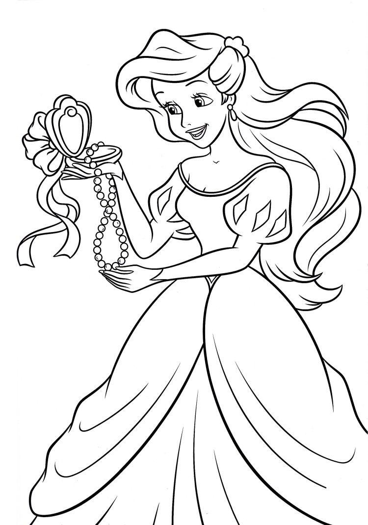 Frozen Ariel Disney Princess Coloring Pages