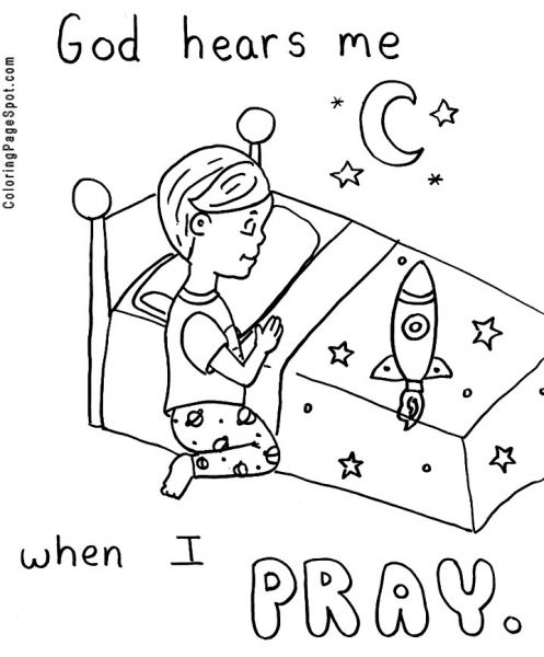 Prayer Coloring Pages For Preschoolers