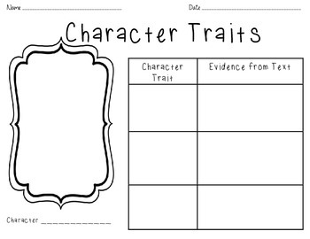 5th Grade Inferring Character Traits Worksheet