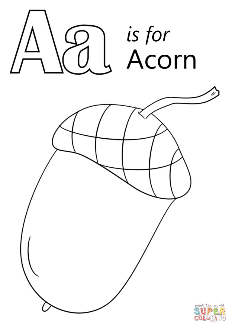 Acorn Coloring Pages Free