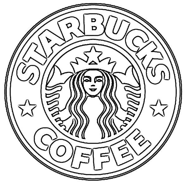 Coloring Starbucks Logo Black And White