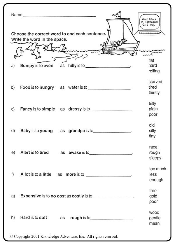 3rd Grader Grade 3 English Worksheets Pdf
