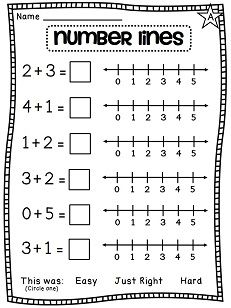 First Grade Number Line Practice Worksheets
