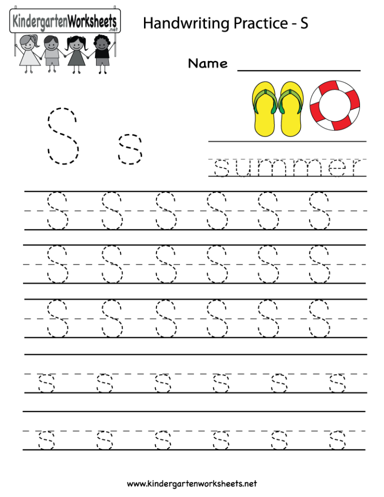 Printable Letter S Worksheets For Kindergarten