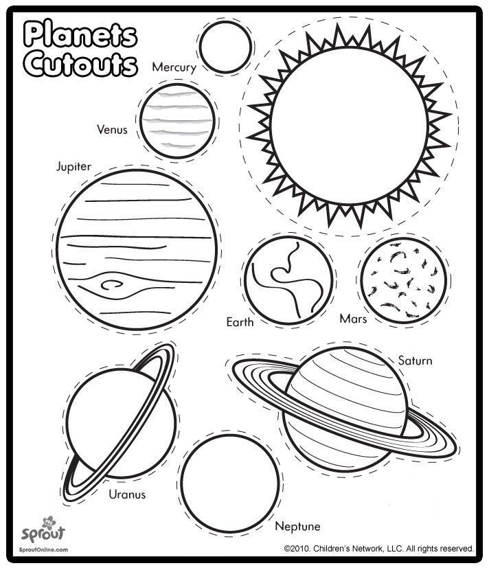 Preschool Solar System Worksheets For Kindergarten