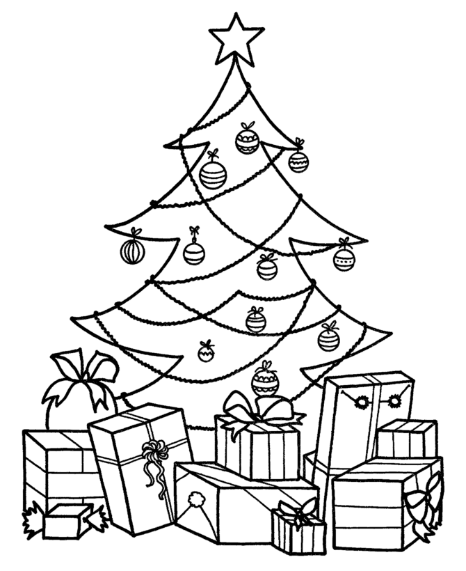 Christmas Tree Coloring Pages For Preschoolers
