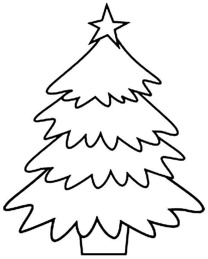 Printable Christmas Tree Coloring Sheet