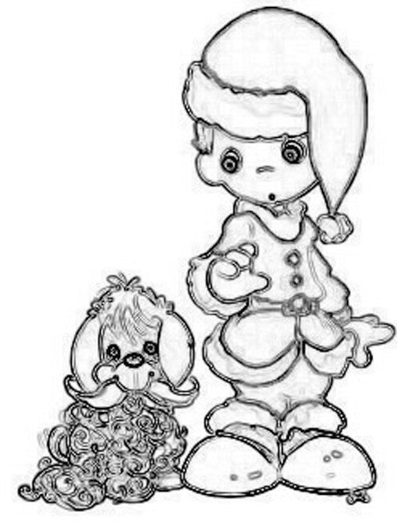 Free Printable Precious Moments Christmas Coloring Pages