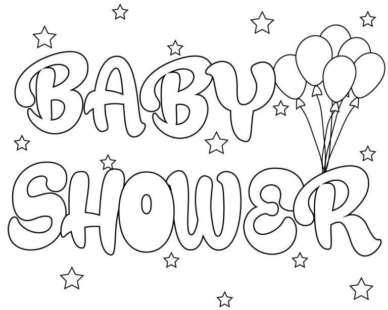 Cute Baby Shower Coloring Pages