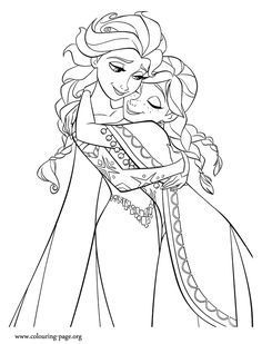 Barefoot Frozen 2 Coloring Pages Elsa Hair Down