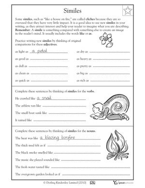 4th Grade Grade 4 Language Arts Worksheets