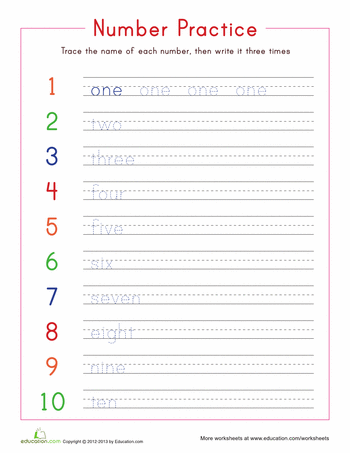 Printable Writing Numbers In Words Worksheets Grade 2