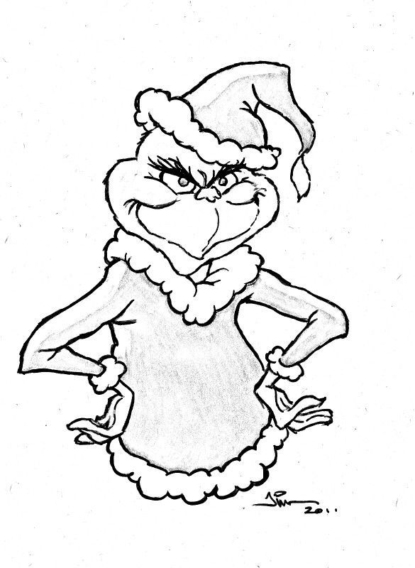 Grinch Christmas Coloring Pages For Kids