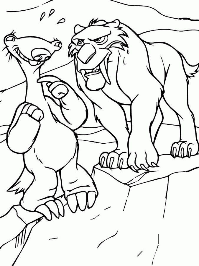 Diego Ice Age Coloring Pages