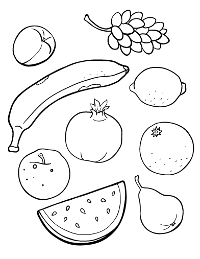 Fruits For Coloring Pdf
