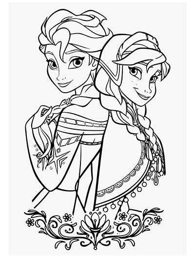 Anna And Elsa Coloring Pages Frozen 2