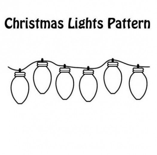 String Of Christmas Lights Coloring Page