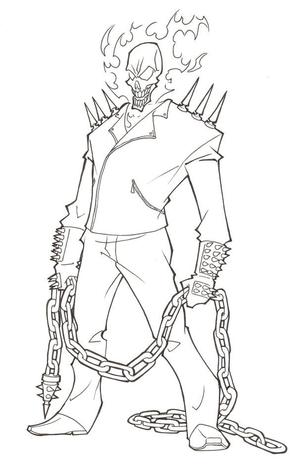 Coloring Sheet Ghost Rider Coloring Pages