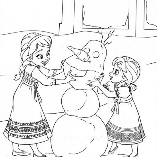 Little Anna Elsa Elsa Coloring Pages Frozen 2