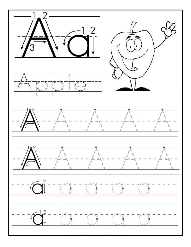 Letter A Activity Sheets For Preschoolers
