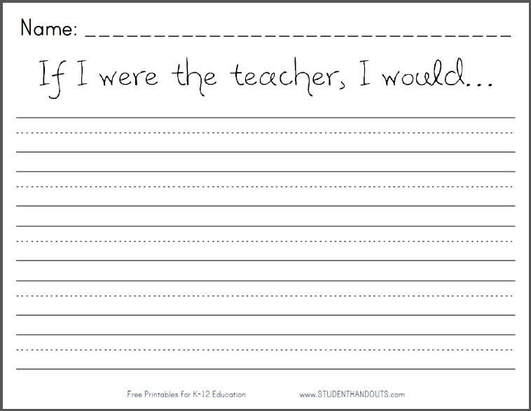 Second Grade Writing Worksheets Free Printable