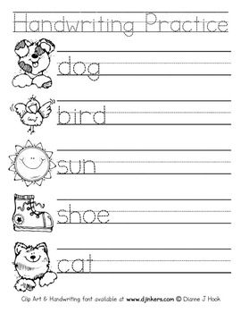 Traceable Printable Kindergarten Writing Worksheets Pdf