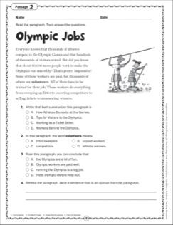 Fourth Grade 4th Grade Reading Comprehension Worksheets Multiple Choice