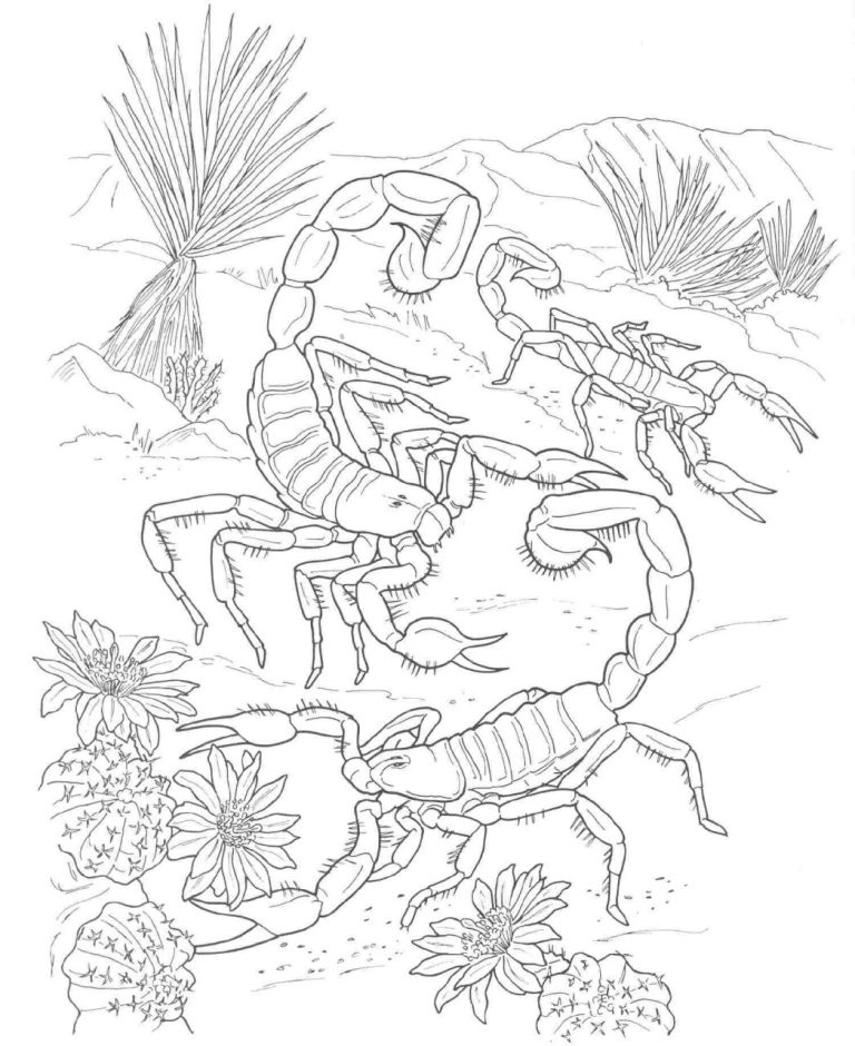 Scary Scorpion Coloring Page